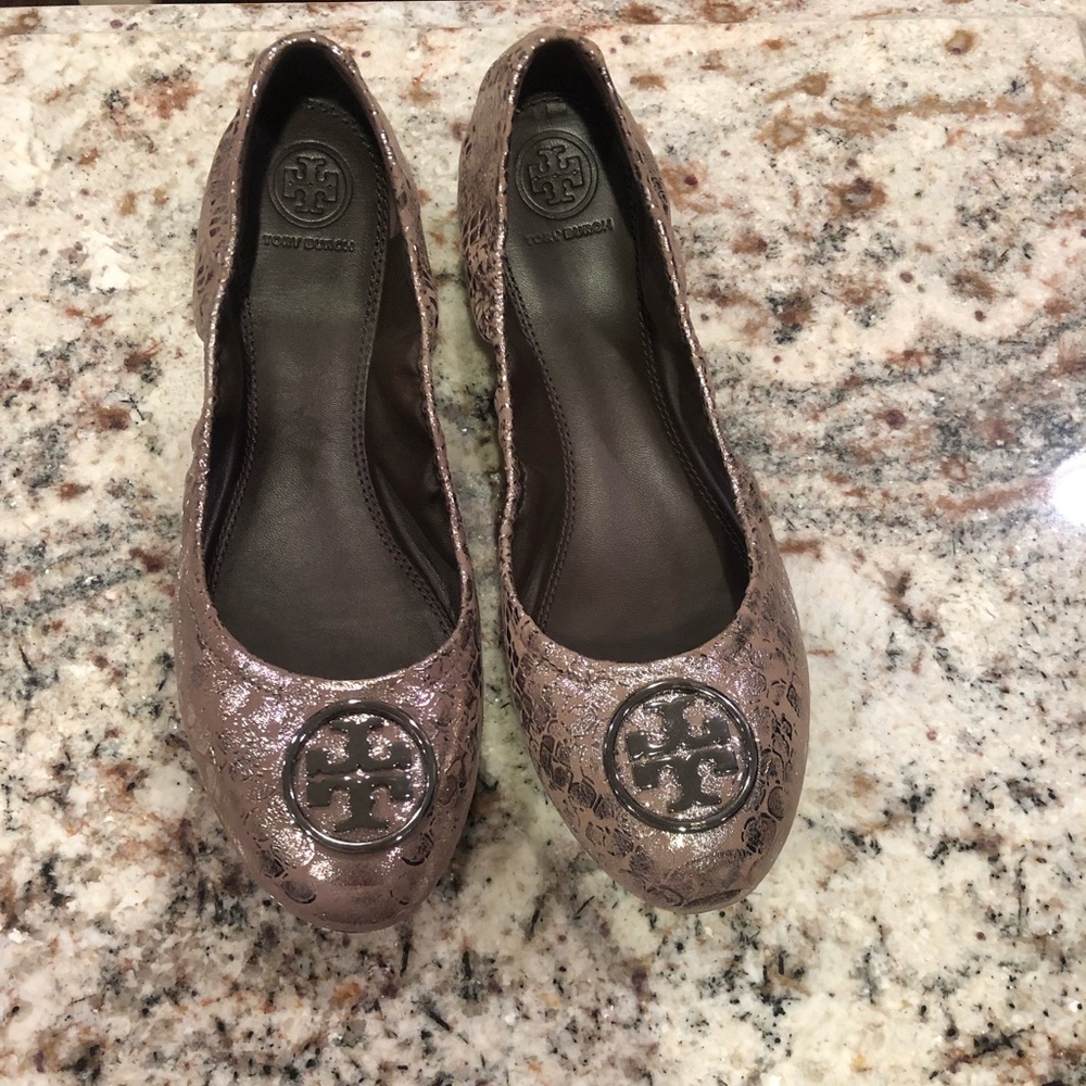 Tory Burch Silver Flats